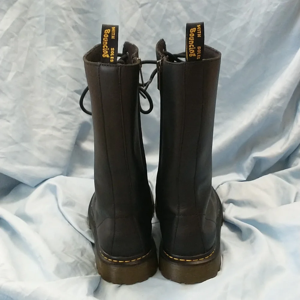 Dr. Martens Black Lace-Up Women's Boots - Picture 8 of 15